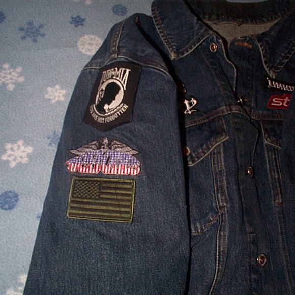 Denim Jean jacket with band patches Metallica OZZY Black Sabbath Linkin Park - Picture 5 of 9